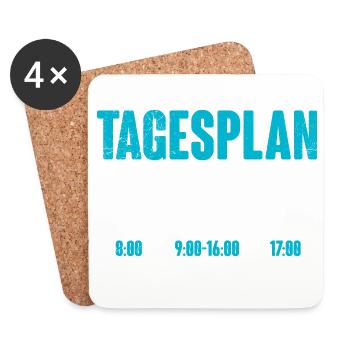 Postman DAILY SCHEDULE Parcel Deliverer Funny - Coasters (set of 4) - white - Front