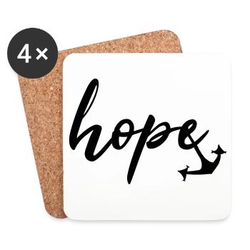 hope Anker by heavenlygoods DESIGN - Untersetzer (4er-Set) - Weiß - Vorne