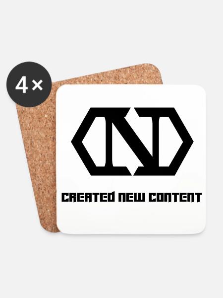 CREATED_NEW_CONTENT_2.0 - Untersetzer (4er-Set) - Weiß