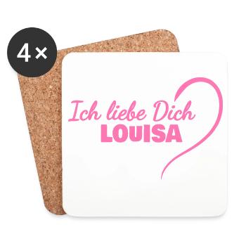 Heart Louisa - Dessous de verre (lot de 4) - blanc - Devant