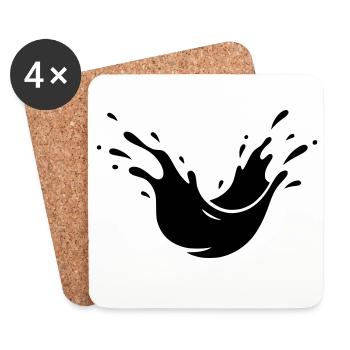 Mud Splash Dirt Splash - Coasters (set of 4) - white - Front