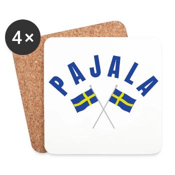 Pajala Schwedische Flaggen - Untersetzer (4er-Set) - Weiß - Vorne