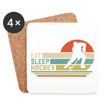 Hockey sur glace Hockey - Dessous de verre (lot de 4) - blanc - Devant