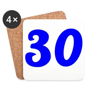 30. 30 YEARS. 30th ANNIVERSARY. 30 YEARS ANNIVERSARY. - Coasters (set of 4) - white - Front