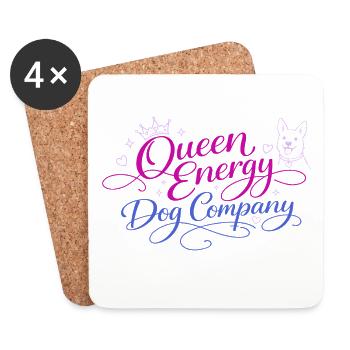 Queen Energy, Dog Company - Coasters (set of 4) - white - Front