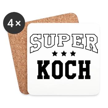 Super cook - Coasters (set of 4) - white - Front