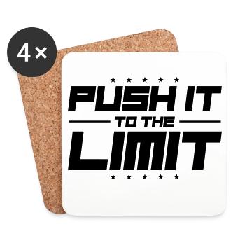 Push It To The Limit - Coasters (set of 4) - white - Front