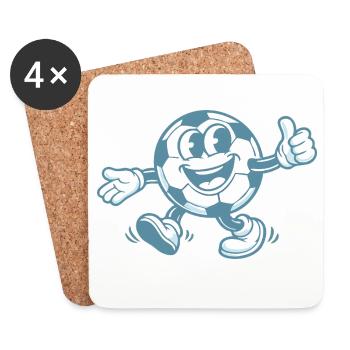 Football Pop Art - Coasters (set of 4) - white - Front