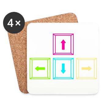 Jeu vidéo Gamer Gaming - Dessous de verre (lot de 4) - blanc - Devant