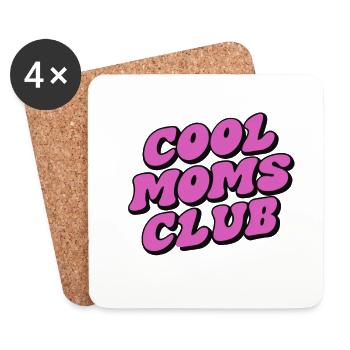 Cool Moms Club Mama Muttertag - Untersetzer (4er-Set) - Weiß - Vorne