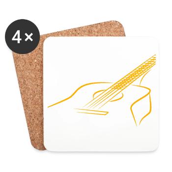 Guitar Rock and Roll - Coasters (set of 4) - white - Front