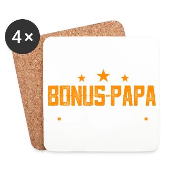 Dieser tolle Papa gehört zu Geschenk für Vatertag - Untersetzer (4er-Set) - Weiß - Vorne
