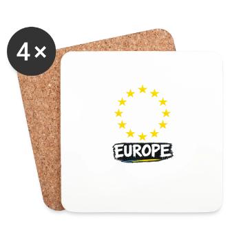 Europe Graffiti Circle - Coasters (set of 4) - white - Front