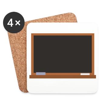 School blackboard - Coasters (set of 4) - white - Front