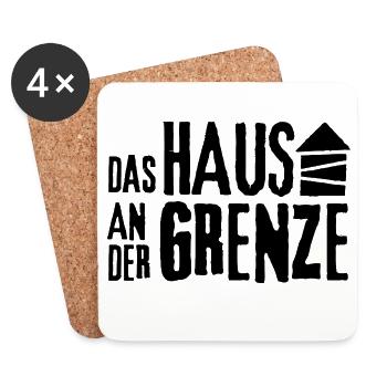 Das Haus an der Grenze - Untersetzer (4er-Set) - Weiß - Vorne