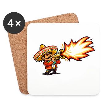 Mariachi Firestorm - Coasters (set of 4) - white - Front