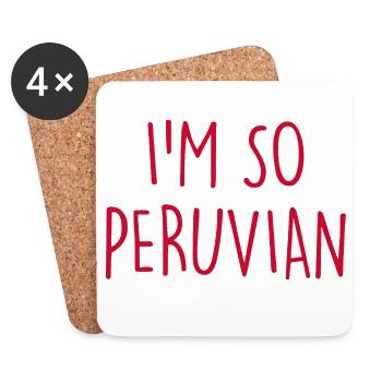 I'm so Peruvian Peru - Untersetzer (4er-Set) - Weiß - Vorne
