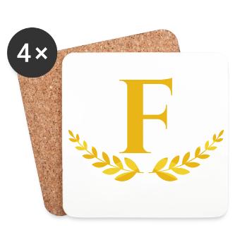 F - Coasters (set of 4) - white - Front