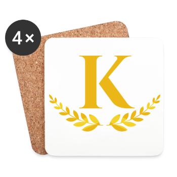 K - Coasters (set of 4) - white - Front