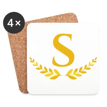 S - Untersetzer (4er-Set) - Weiß - Vorne