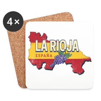 La Rioja Spanien Retro Region Reben Vintage Wein - Untersetzer (4er-Set) - Weiß - Vorne