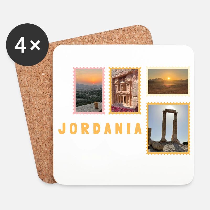 Jordanien Collage - Untersetzer (4er-Set) - Weiß