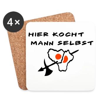 Koch - Untersetzer (4er-Set) - Weiß - Vorne