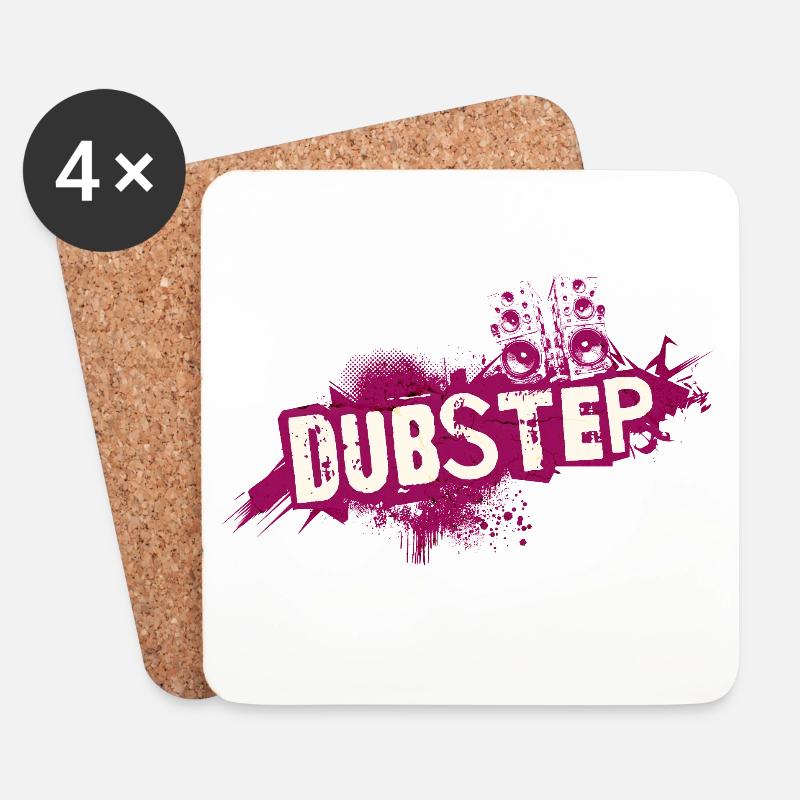 Dubstep-Graffiti-Grunge - Untersetzer (4er-Set) - Weiß