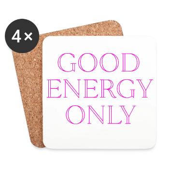 Good Energy Only für Frauen Positive Vibes - Untersetzer (4er-Set) - Weiß - Vorne