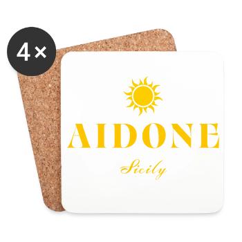 Aidone Sicily Sun  - Coasters (set of 4) - white - Front