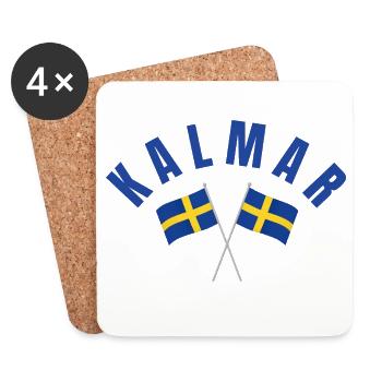 Kalmar Swedish Flags  - Coasters (set of 4) - white - Front