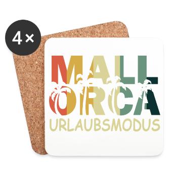 Mallorca, Urlaub - Untersetzer (4er-Set) - Weiß - Vorne
