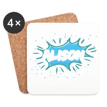 Geschenk für Alison - Untersetzer (4er-Set) - Weiß - Vorne