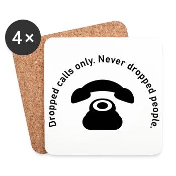 Vintage phone icon Don't waste your time, contact - Coasters (set of 4) - white - Front