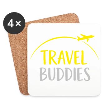 Travel buddies - Untersetzer (4er-Set) - Weiß - Vorne