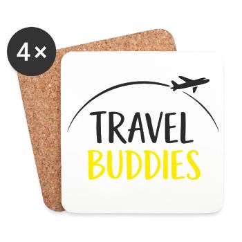 Travel buddies - Untersetzer (4er-Set) - Weiß - Vorne