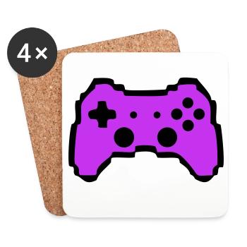 Retro Gamepad Controller Gamer - Untersetzer (4er-Set) - Weiß - Vorne