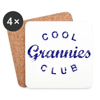 Cool Grannies Club Grandmother Mother's Day Gift - Coasters (set of 4) - white - Front