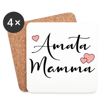 Italien Geliebte Mama - Untersetzer (4er-Set) - Weiß - Vorne