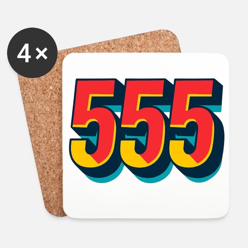 555 - HAHAHA Schriftzug Retro Style - Untersetzer (4er-Set) - Weiß