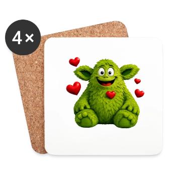 Monster - Coasters (set of 4) - white - Front