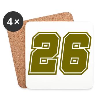 26 - Dessous de verre (lot de 4) - blanc - Devant