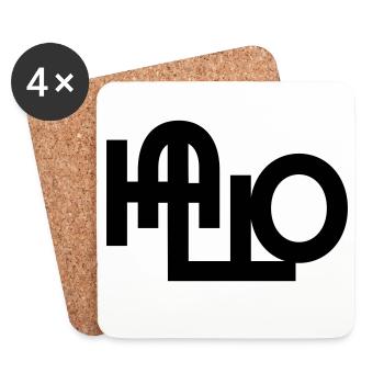 Hello welcome - Coasters (set of 4) - white - Front