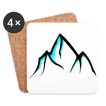 Mountains Mountains - Coasters (set of 4) - white - Front