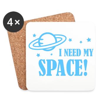 I Need My Space Planet Ring - Untersetzer (4er-Set) - Weiß - Vorne