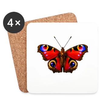 Butterfly - Coasters (set of 4) - white - Front
