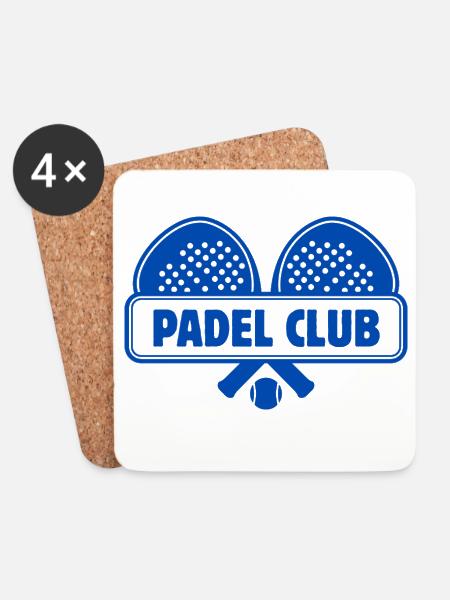 Padel-Club-Emblem - Untersetzer (4er-Set) - Weiß