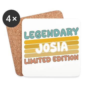 Geschenk für Josia - Untersetzer (4er-Set) - Weiß - Vorne
