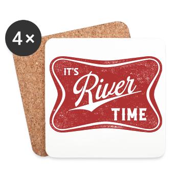 It's River Time Boating Summer Water Life - Coasters (set of 4) - white - Front