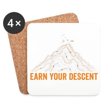 Gagnez votre Descent Topo Map VTT - Dessous de verre (lot de 4) - blanc - Devant